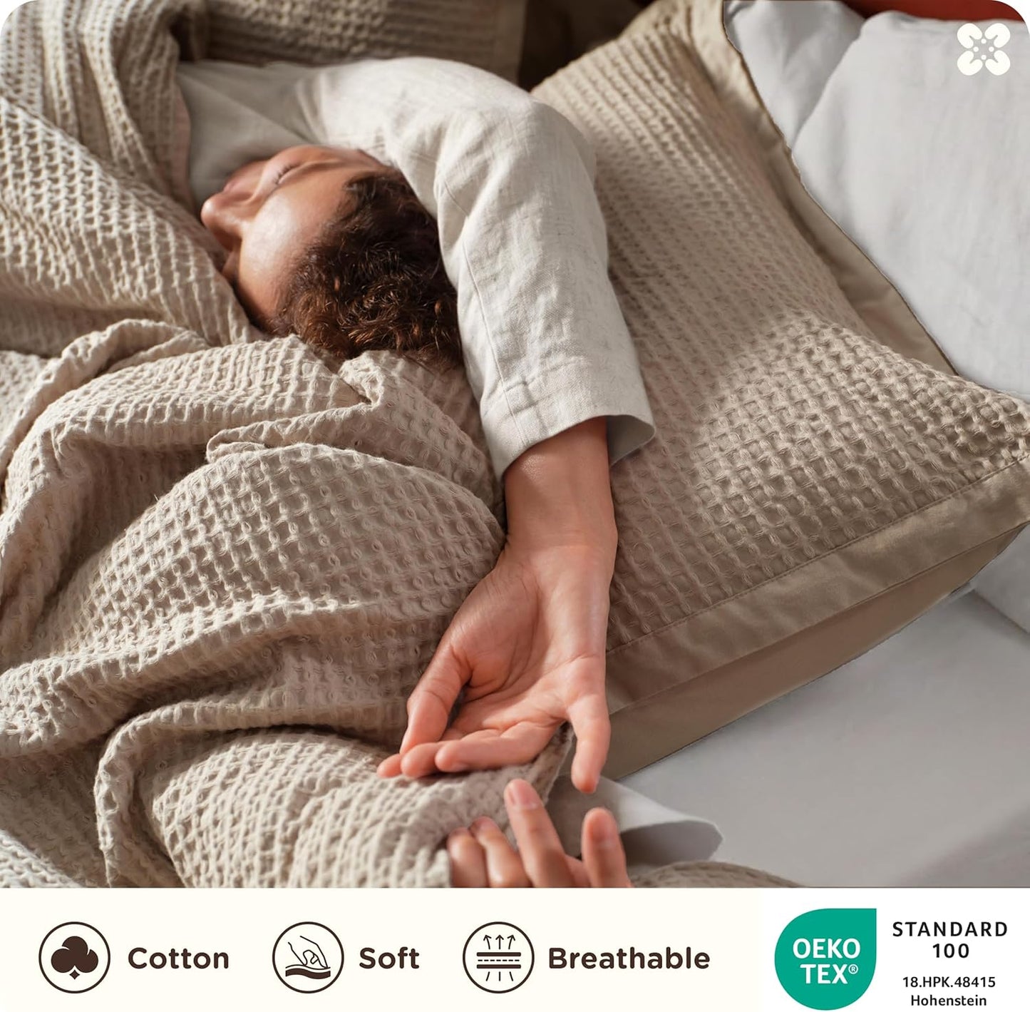 Pure Cotton Waffle Weave Duvet Cover Set
