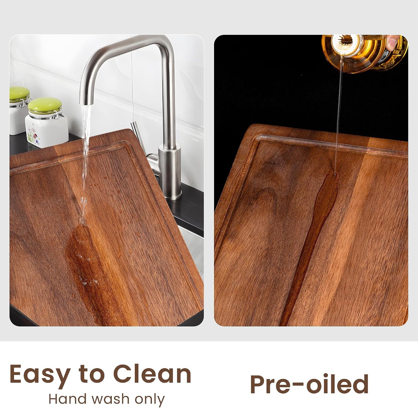 Black Walnut Reversible Cutting Board with Juice Groove