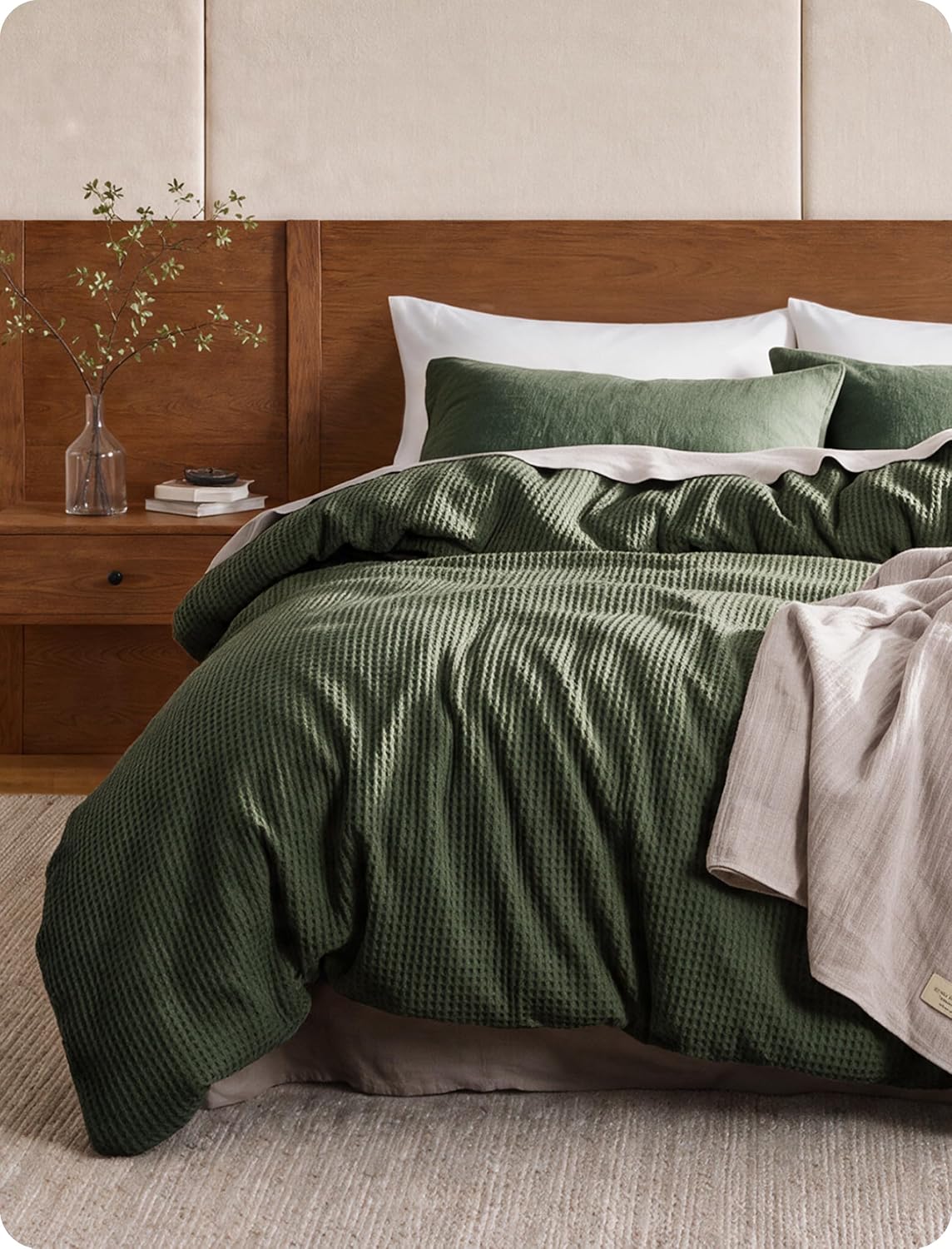 Pure Cotton Waffle Weave Duvet Cover Set