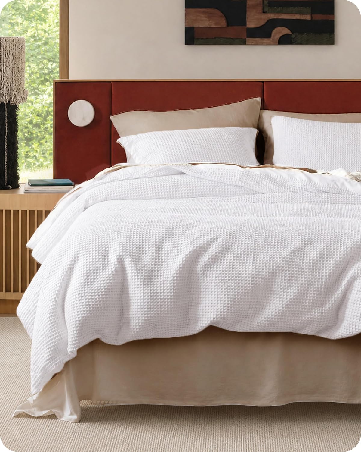 Pure Cotton Waffle Weave Duvet Cover Set