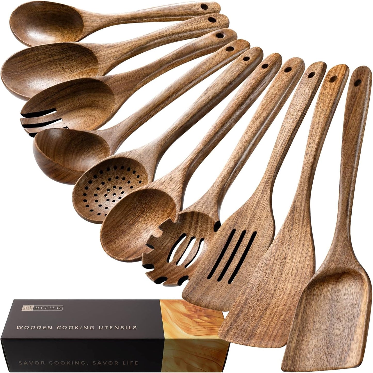 Acacia Wood Cooking Utensil Set