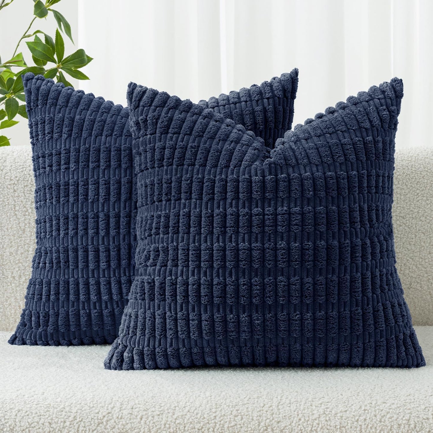 Textured Boho Corduroy Throw Pillow Covers