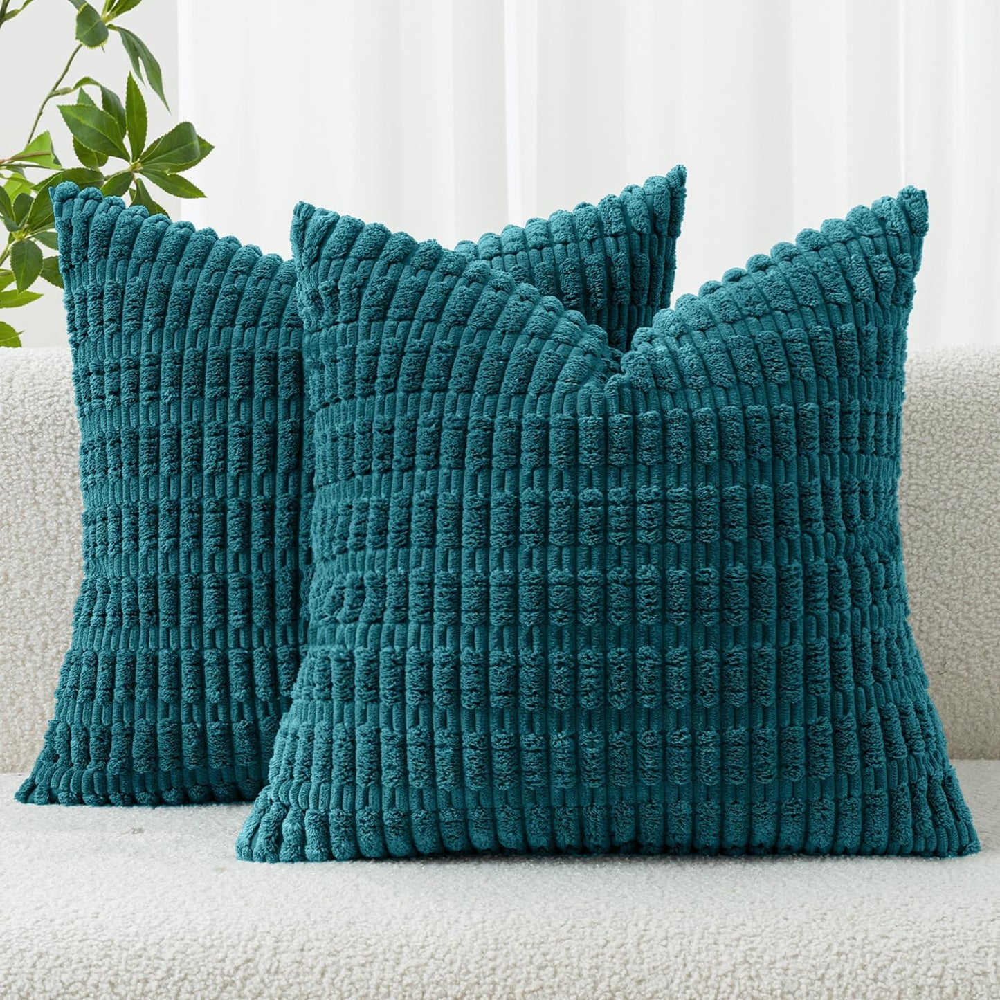 Textured Boho Corduroy Throw Pillow Covers