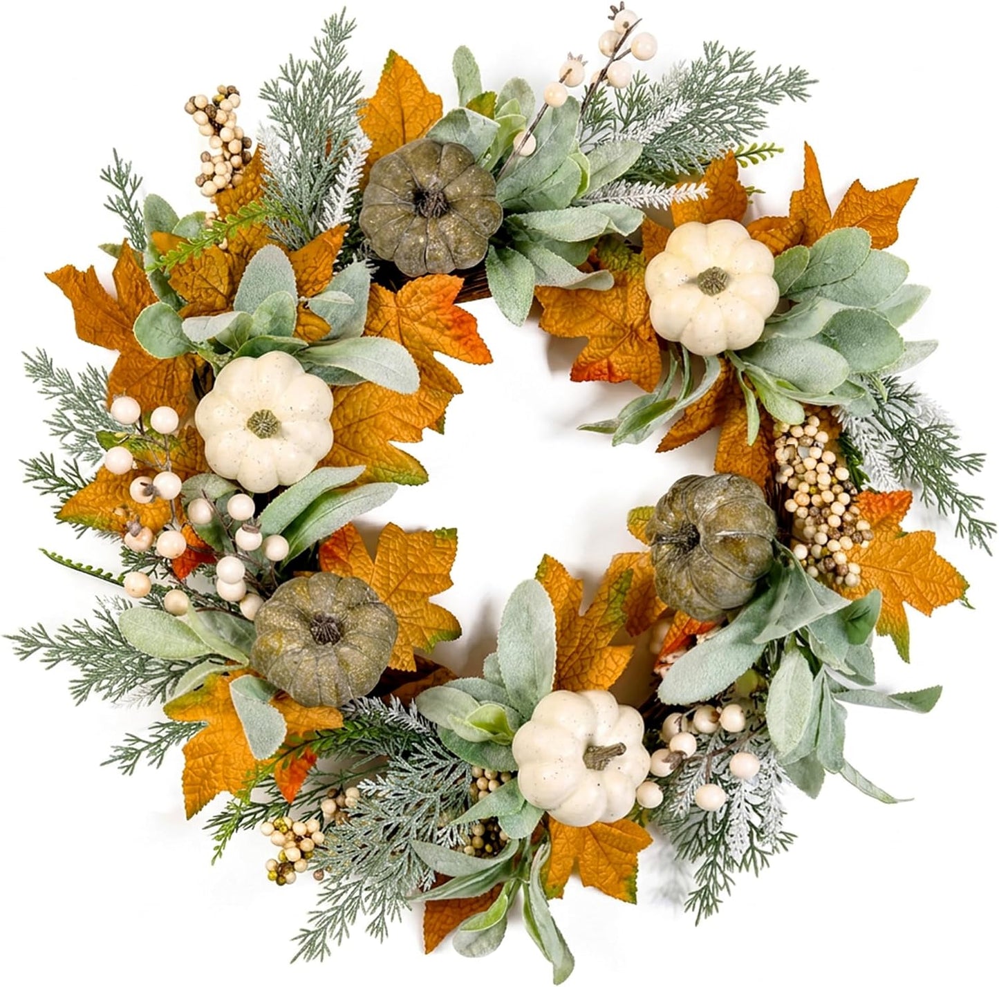 20" Autumn Pumpkin Front Door Wreath