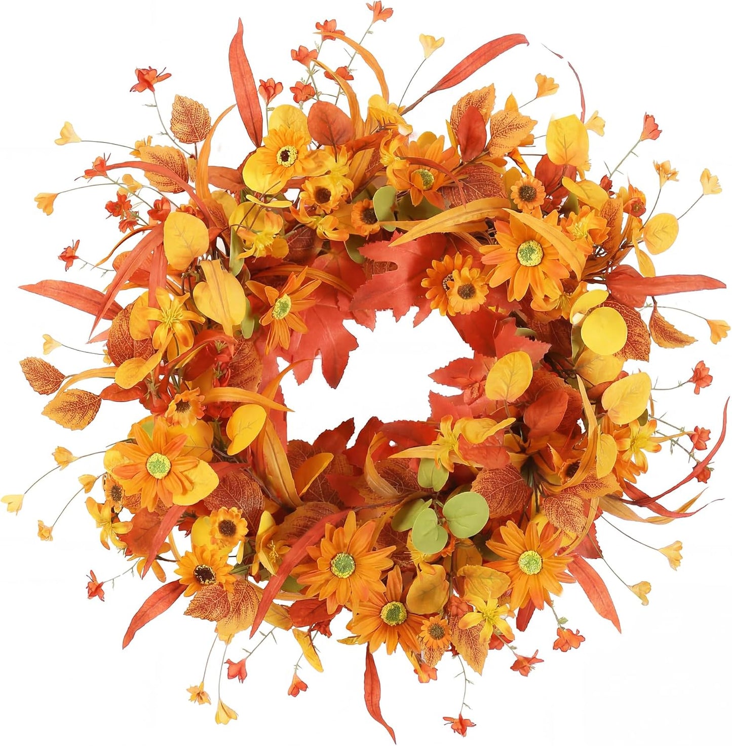 20" Autumn Pumpkin Front Door Wreath