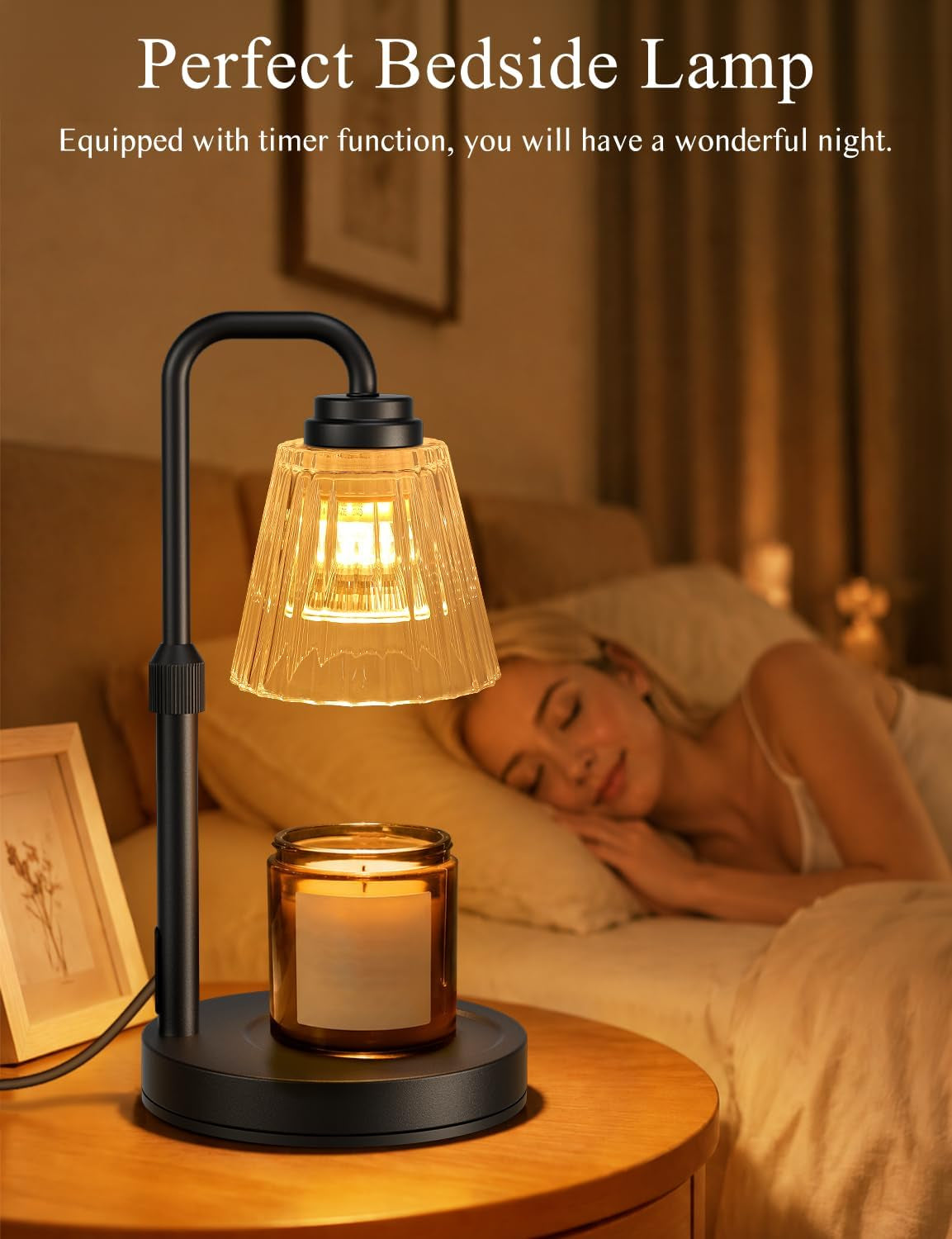 Adjustable Candle Warmer Lamp with Timer