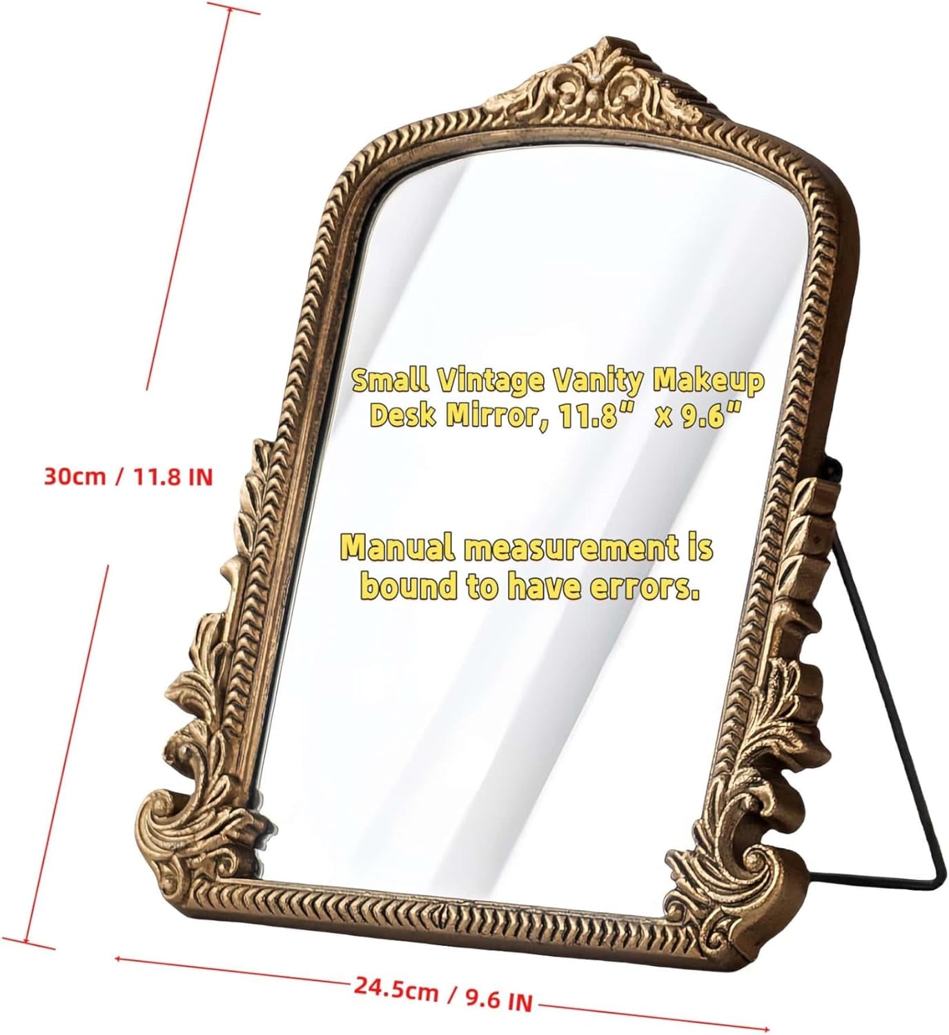 Vintage Arched Vanity Mirror | Decorative Tabletop Makeup Mirror