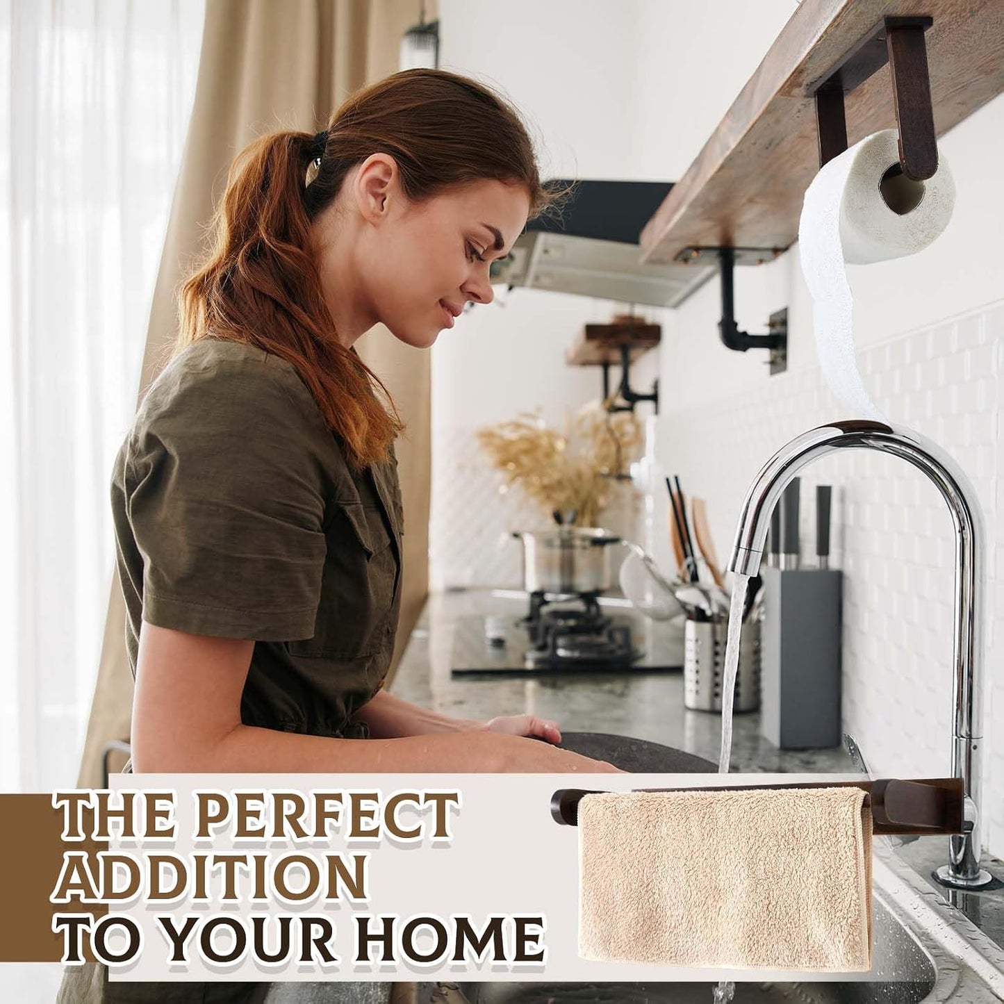 Wood Paper Towel Holder