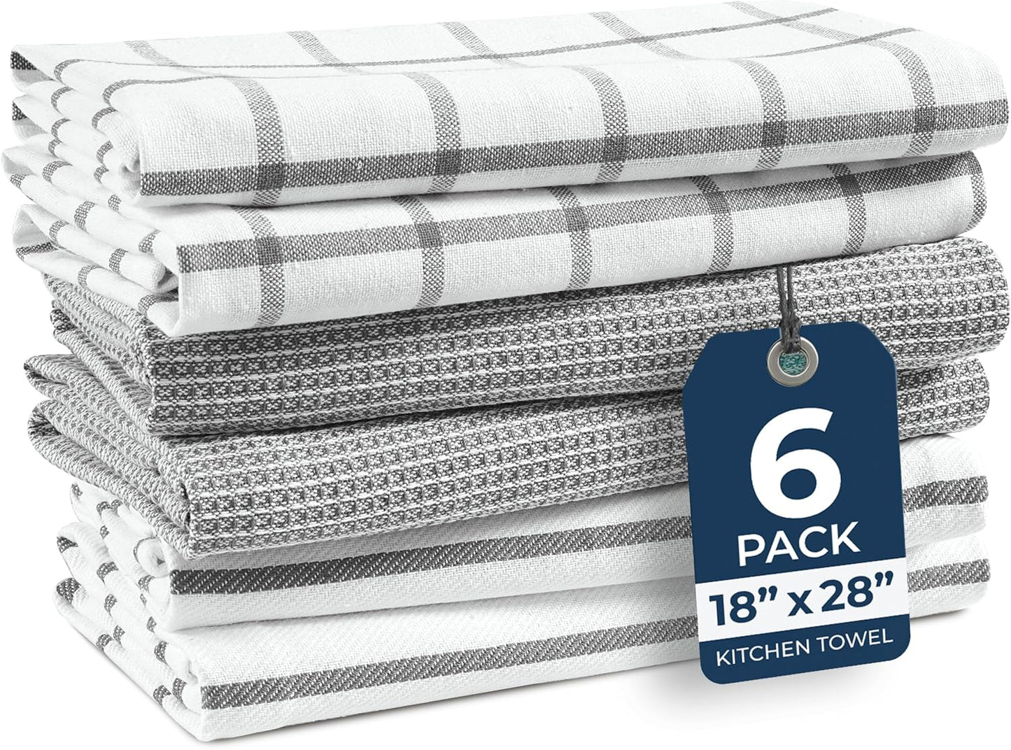 6-Piece Cotton Kitchen Towel Set