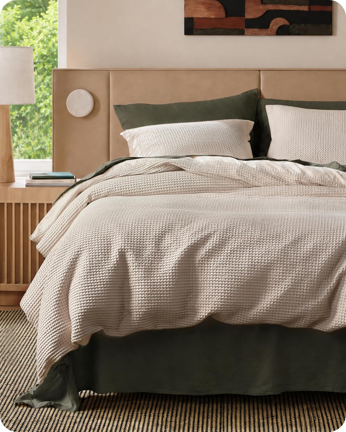 Pure Cotton Waffle Weave Duvet Cover Set