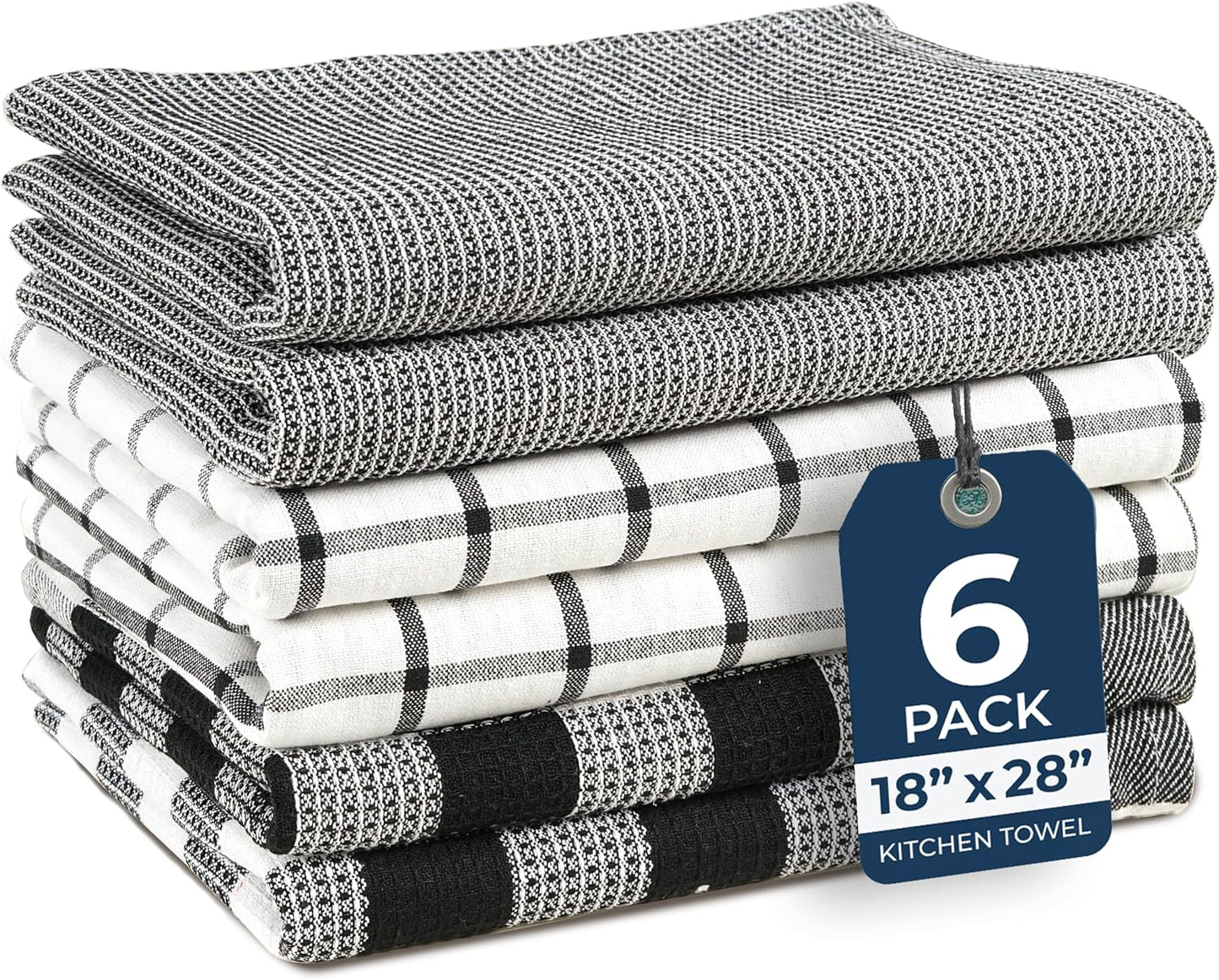 6-Piece Cotton Kitchen Towel Set