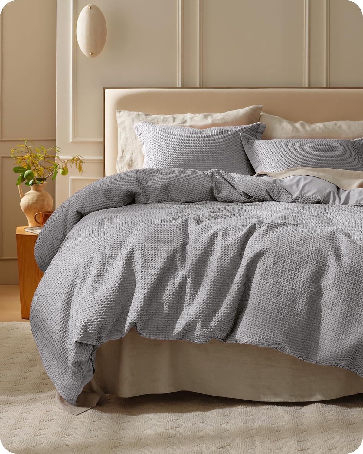 Pure Cotton Waffle Weave Duvet Cover Set