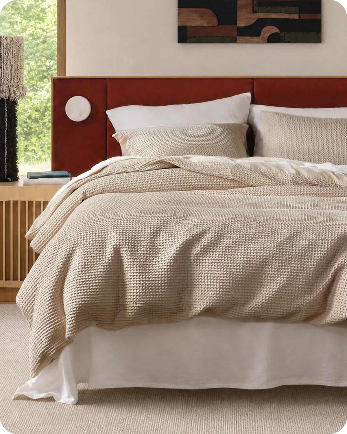 Pure Cotton Waffle Weave Duvet Cover Set
