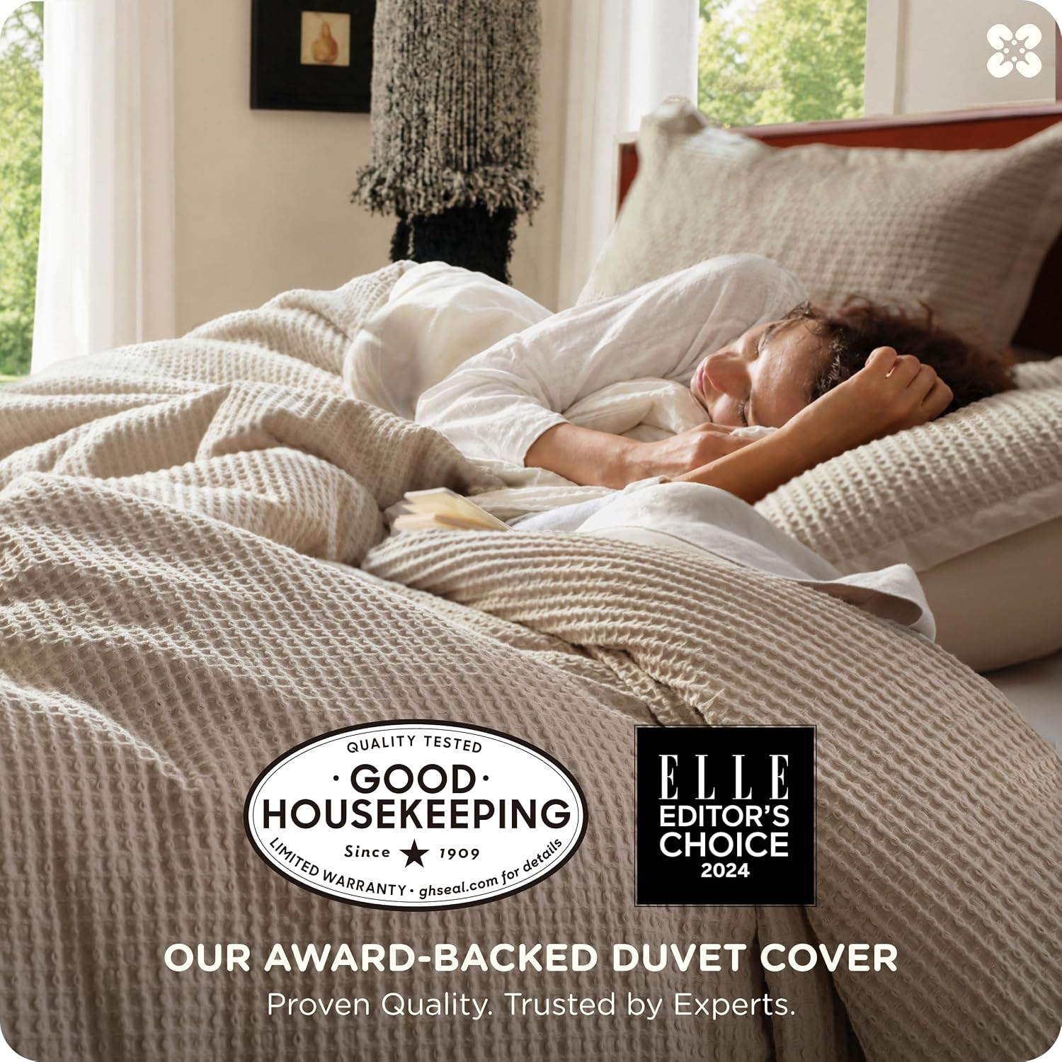 Pure Cotton Waffle Weave Duvet Cover Set