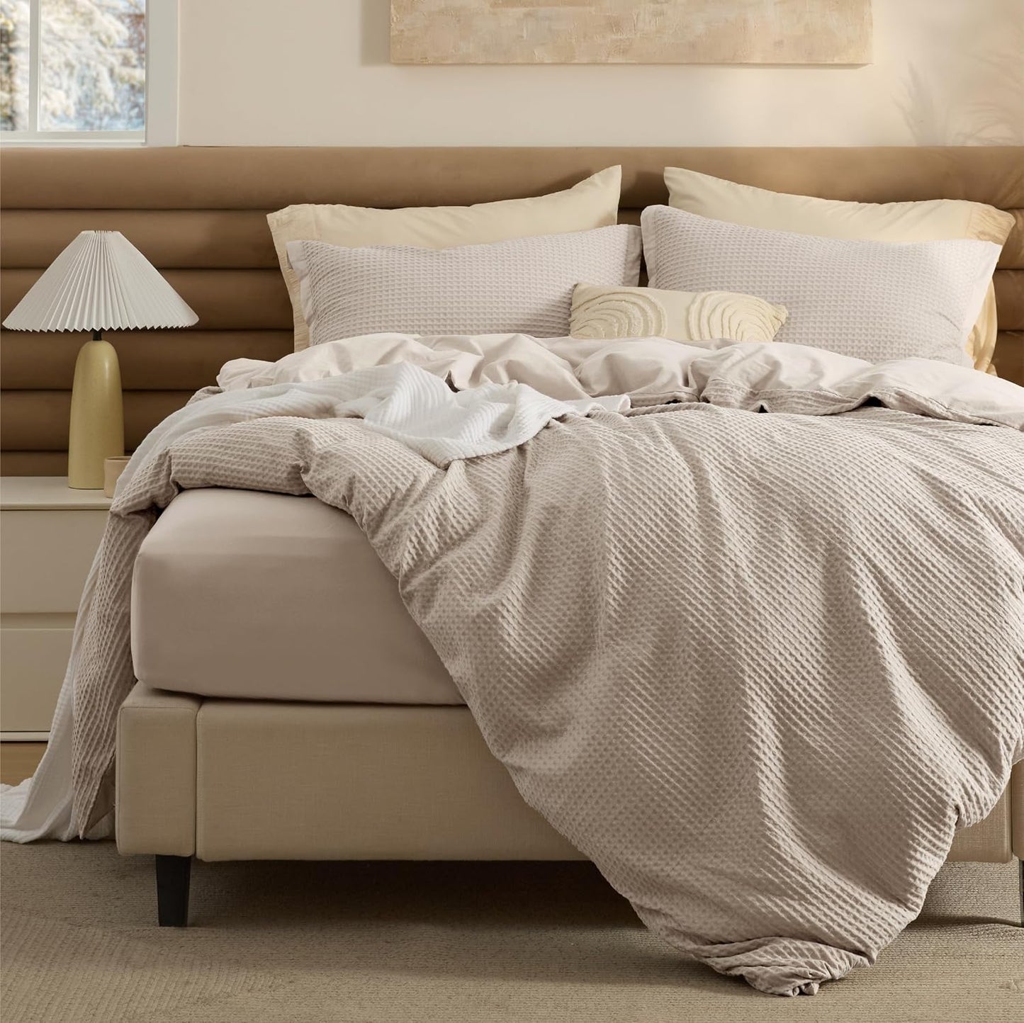 Pure Cotton Waffle Weave Duvet Cover Set