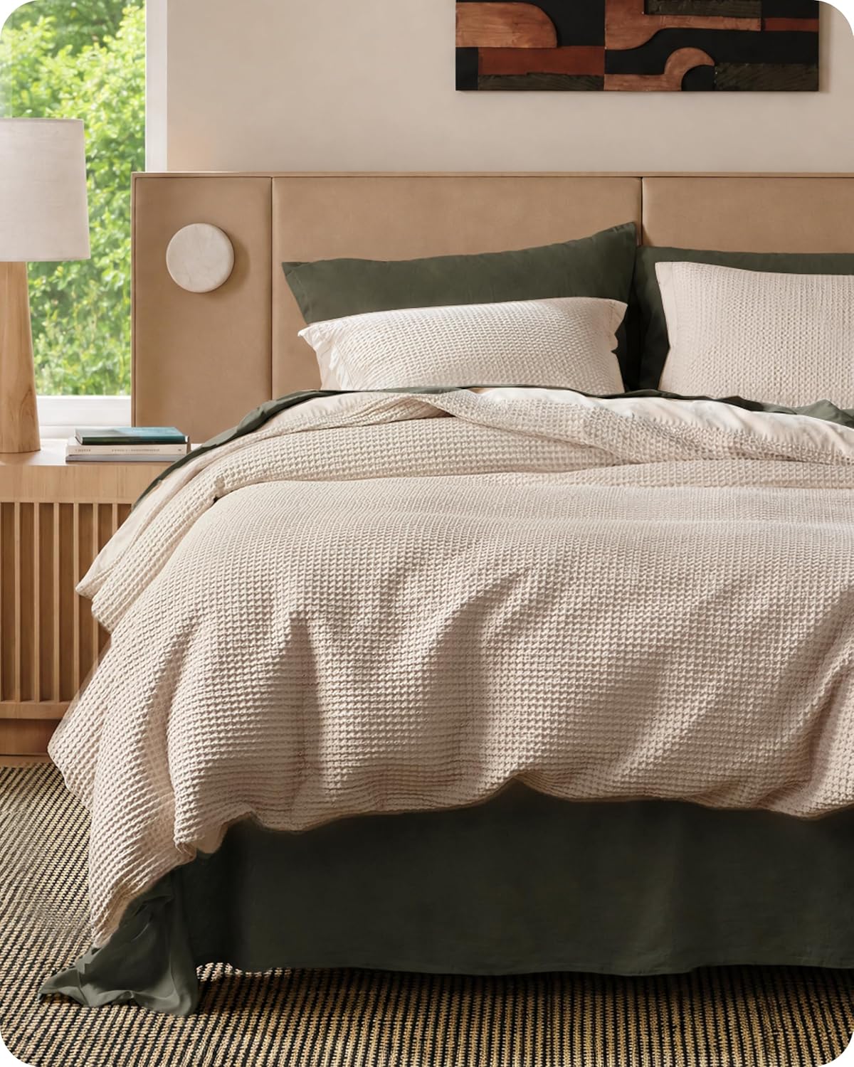 Pure Cotton Waffle Weave Duvet Cover Set