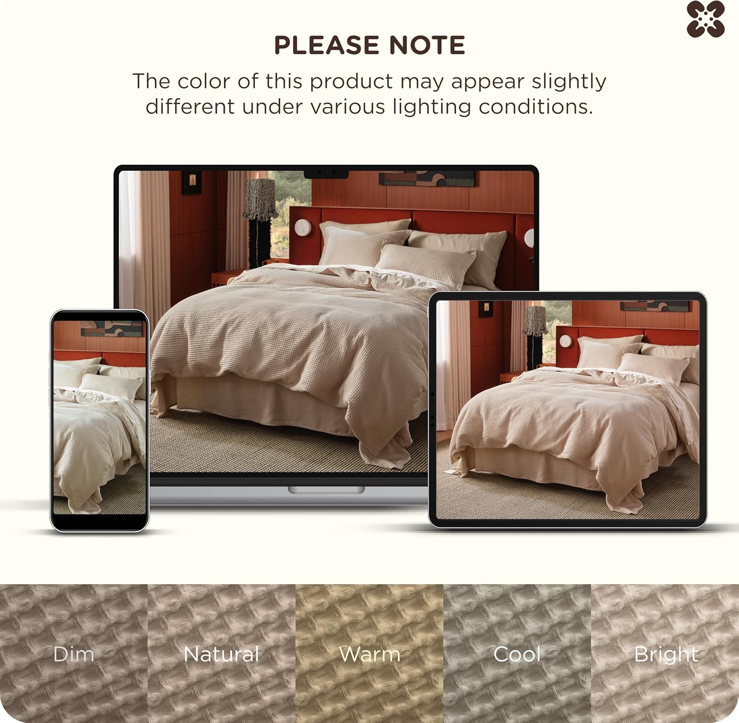 Pure Cotton Waffle Weave Duvet Cover Set