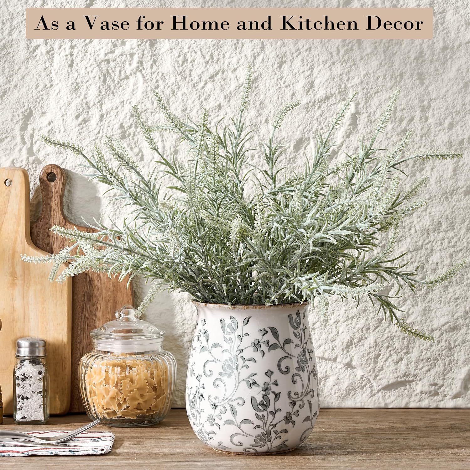 Floral Ceramic Kitchen Utensil Holder