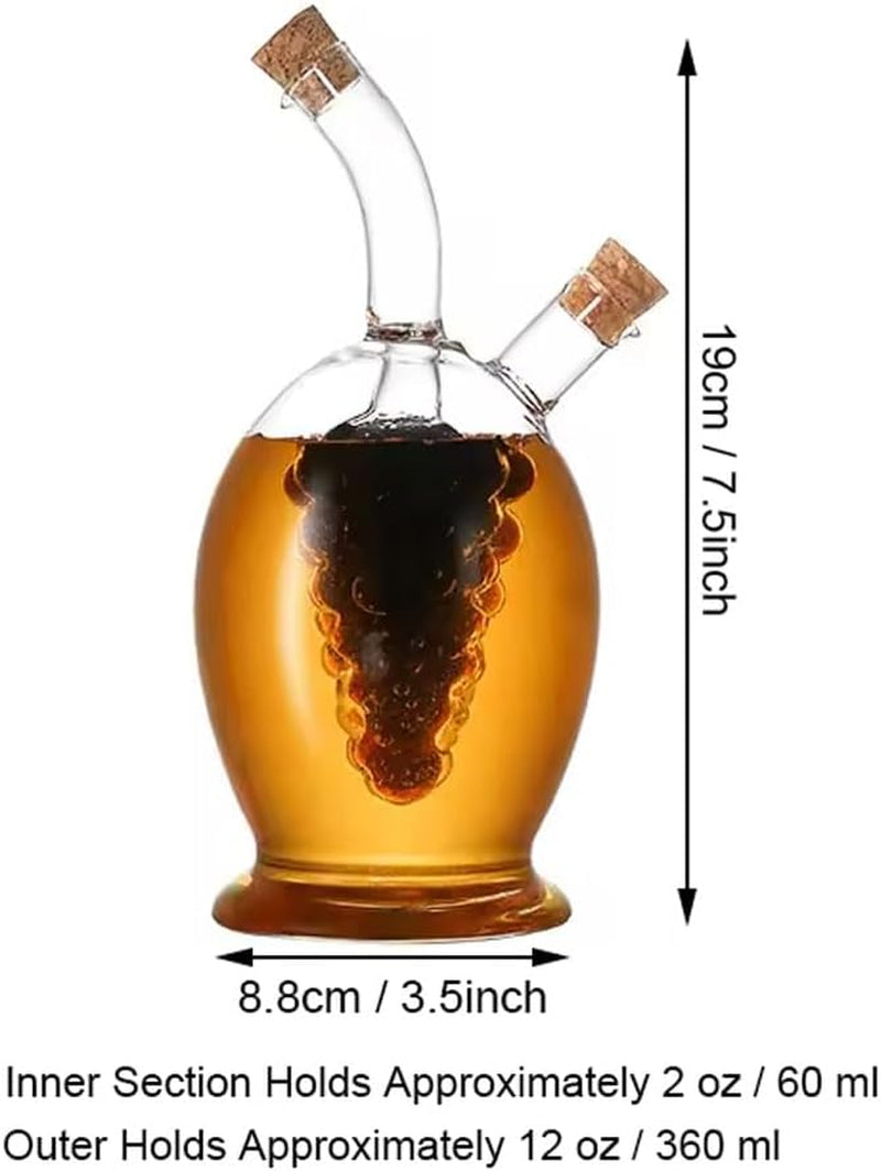 Glass Olive Oil & Vinegar Dispenser Set with Cork Stoppers