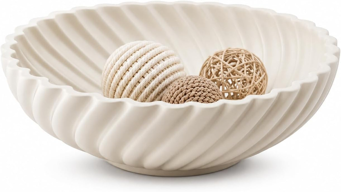 Modern Ceramic Decorative Bowl | Large Fruit & Entryway Bowl