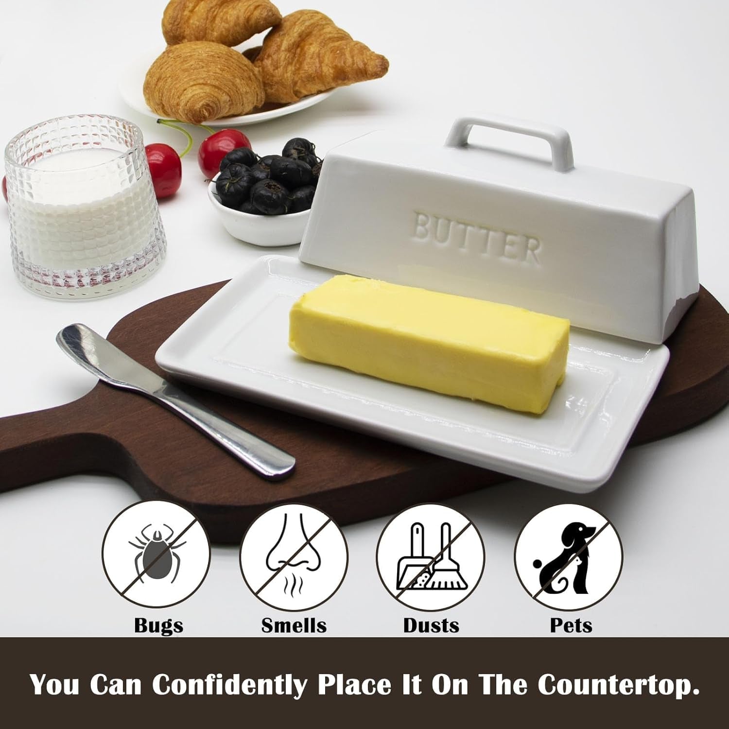 Ceramic Butter Dish with Lid