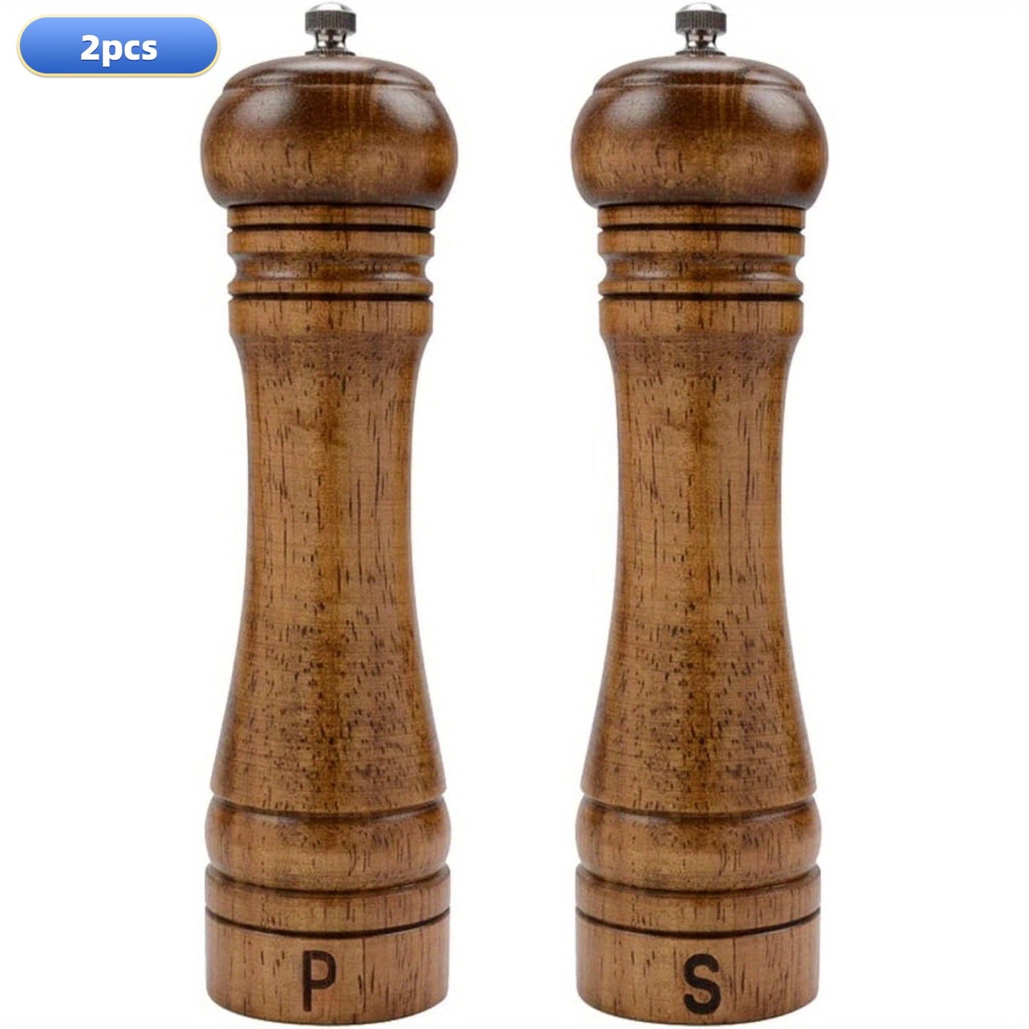 Wood Salt & Pepper Grinder Set