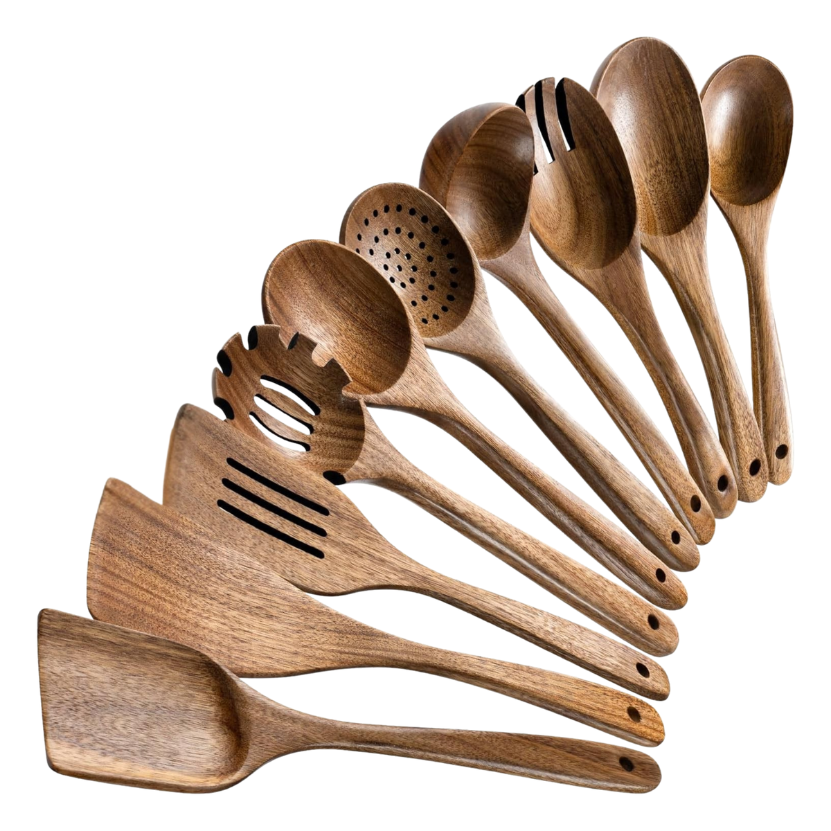 10-Piece Acacia Wood Cooking Utensil Set