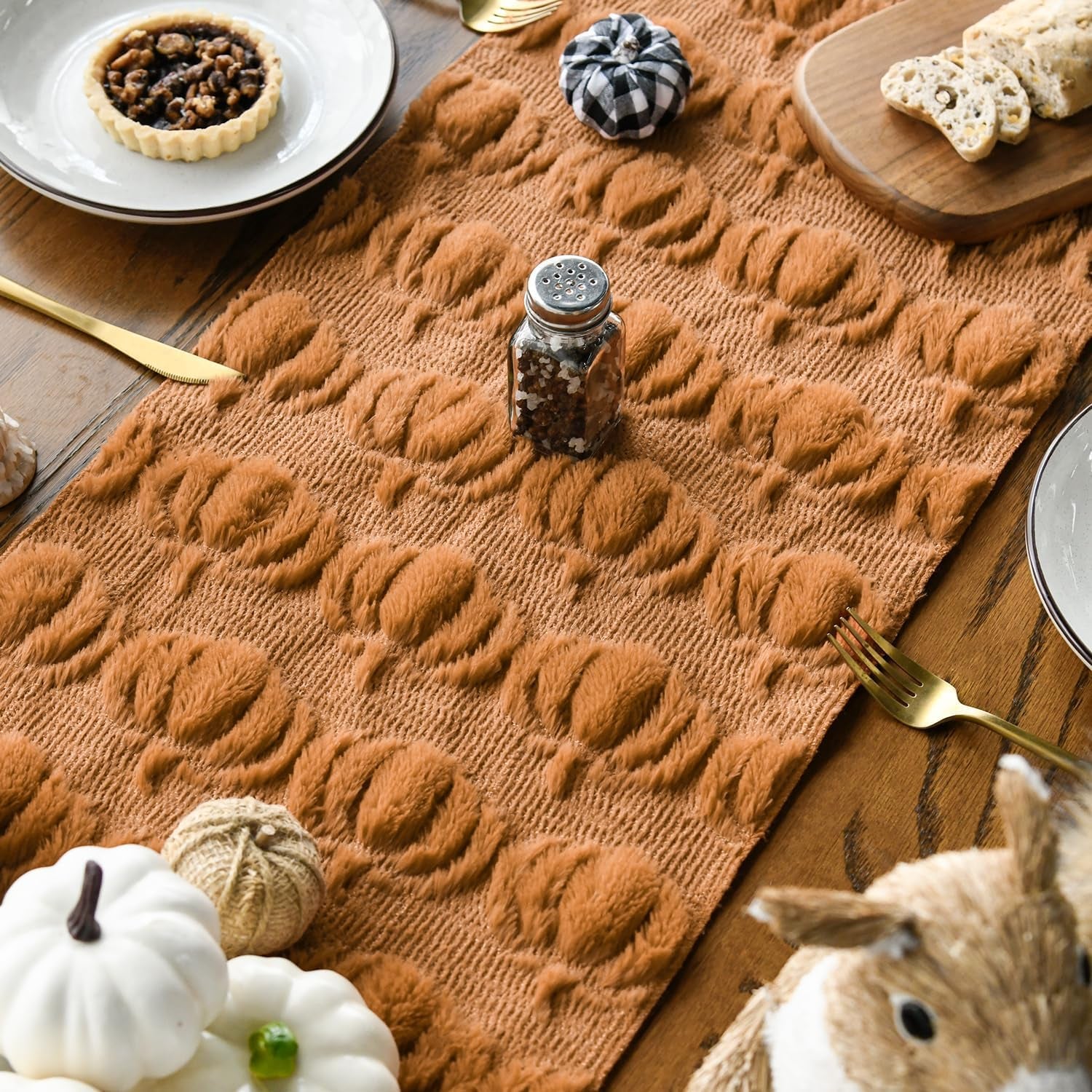 Pumpkin Textured Table Runner