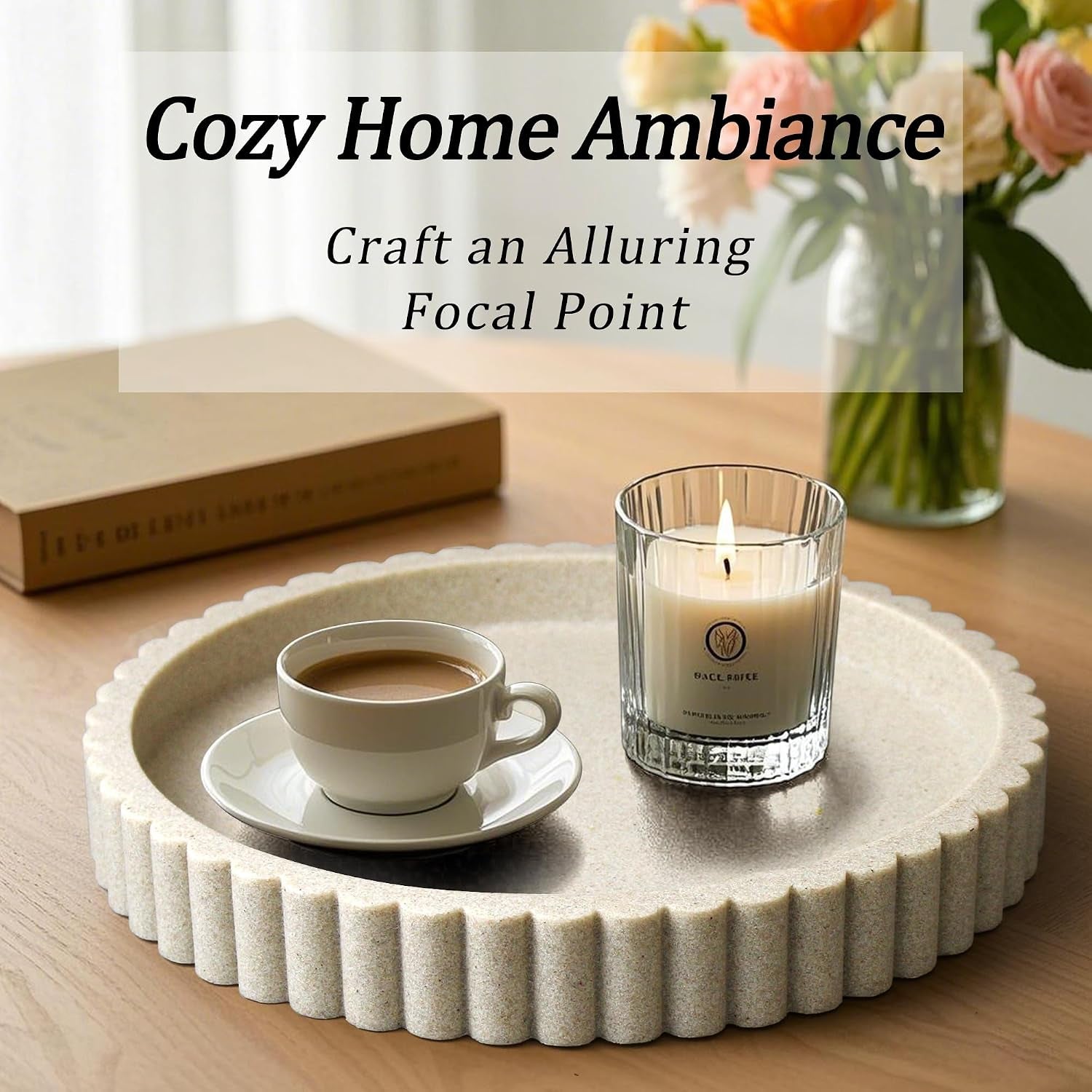 Round Decorative Concrete Tray