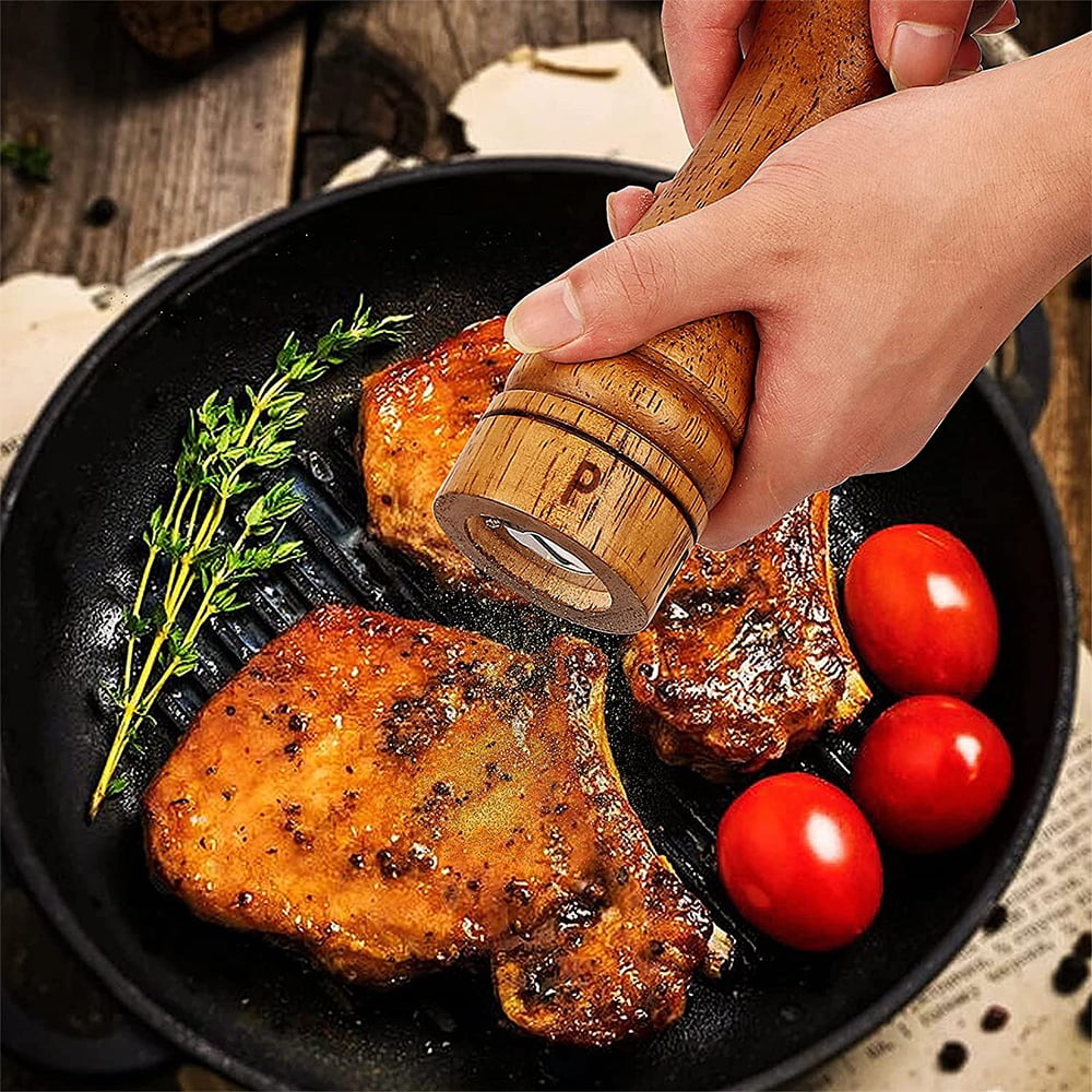 Wood Salt & Pepper Grinder Set