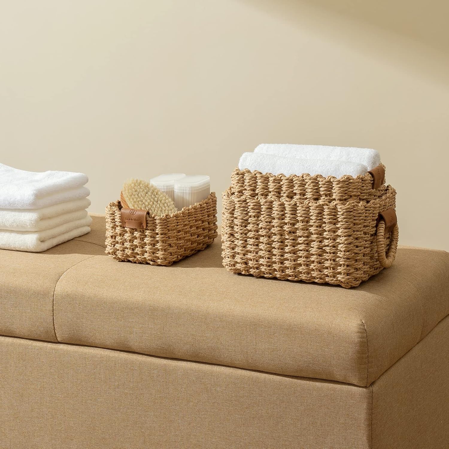 Woven Wicker Storage Basket Set