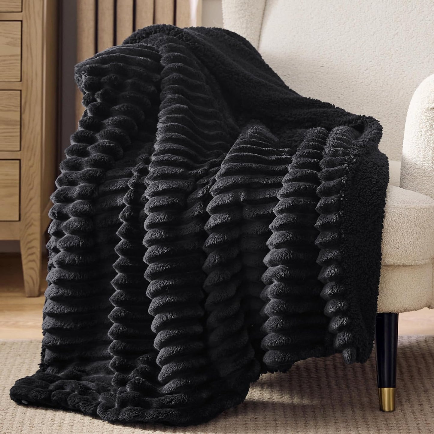 Luxury Sherpa Throw Blanket | Ultra Soft Cozy Fleece Blanket