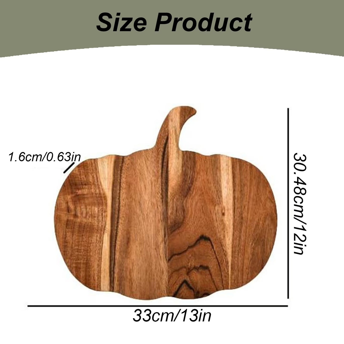 Pumpkin Acacia Wood Charcuterie Board