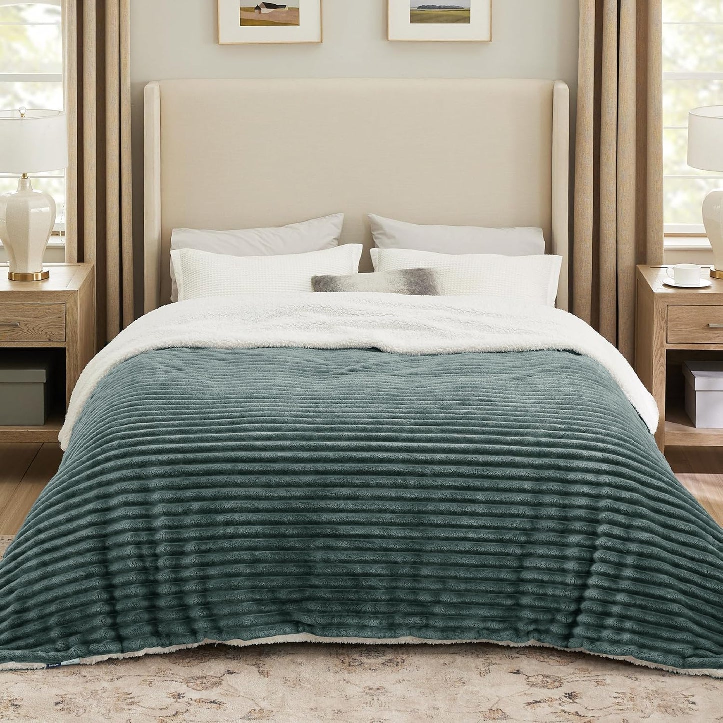 Luxury Sherpa Throw Blanket | Ultra Soft Cozy Fleece Blanket