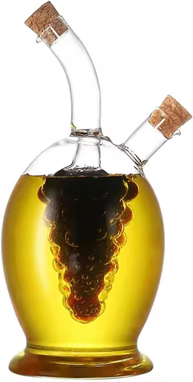 Glass Olive Oil & Vinegar Dispenser Set with Cork Stoppers