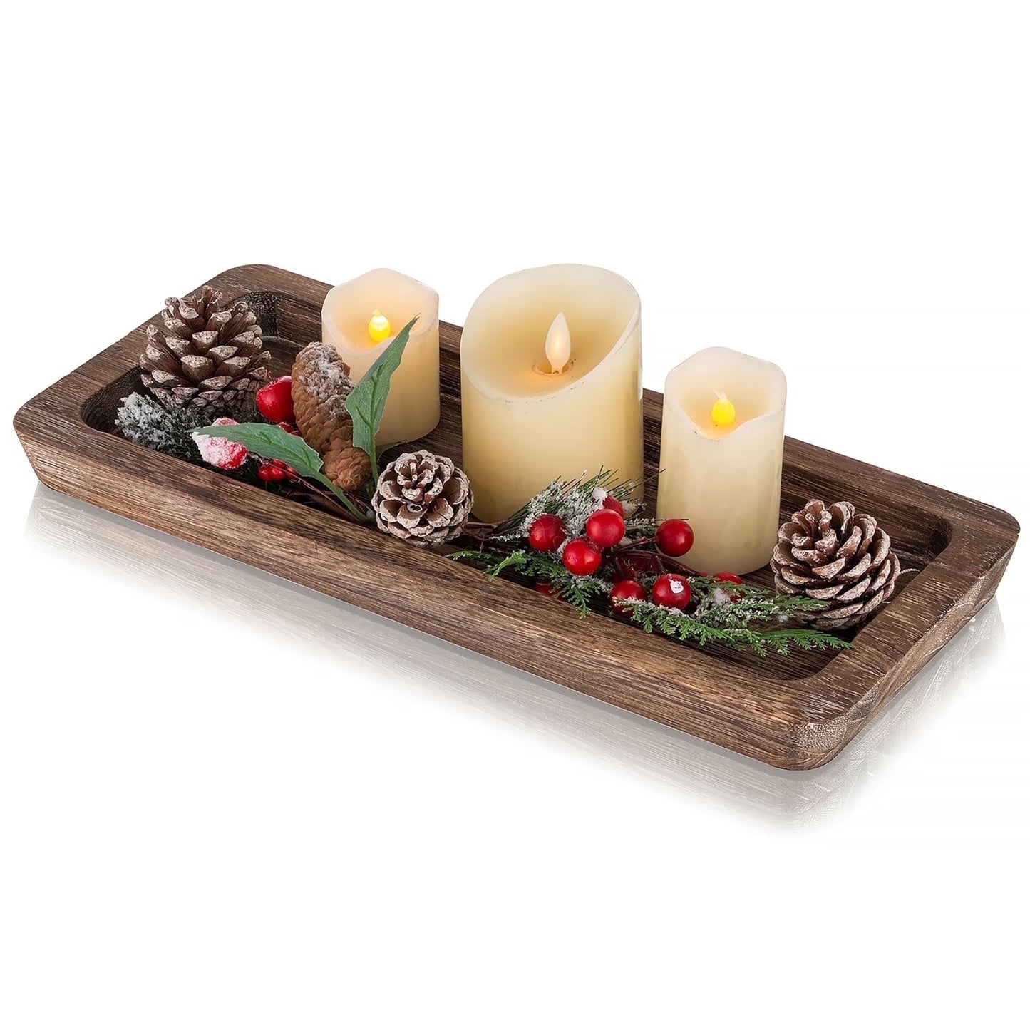 Rustic Wooden Decorative Dough Bowl