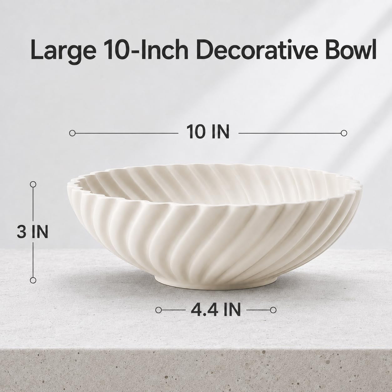 Modern Ceramic Decorative Bowl | Large Fruit & Entryway Bowl