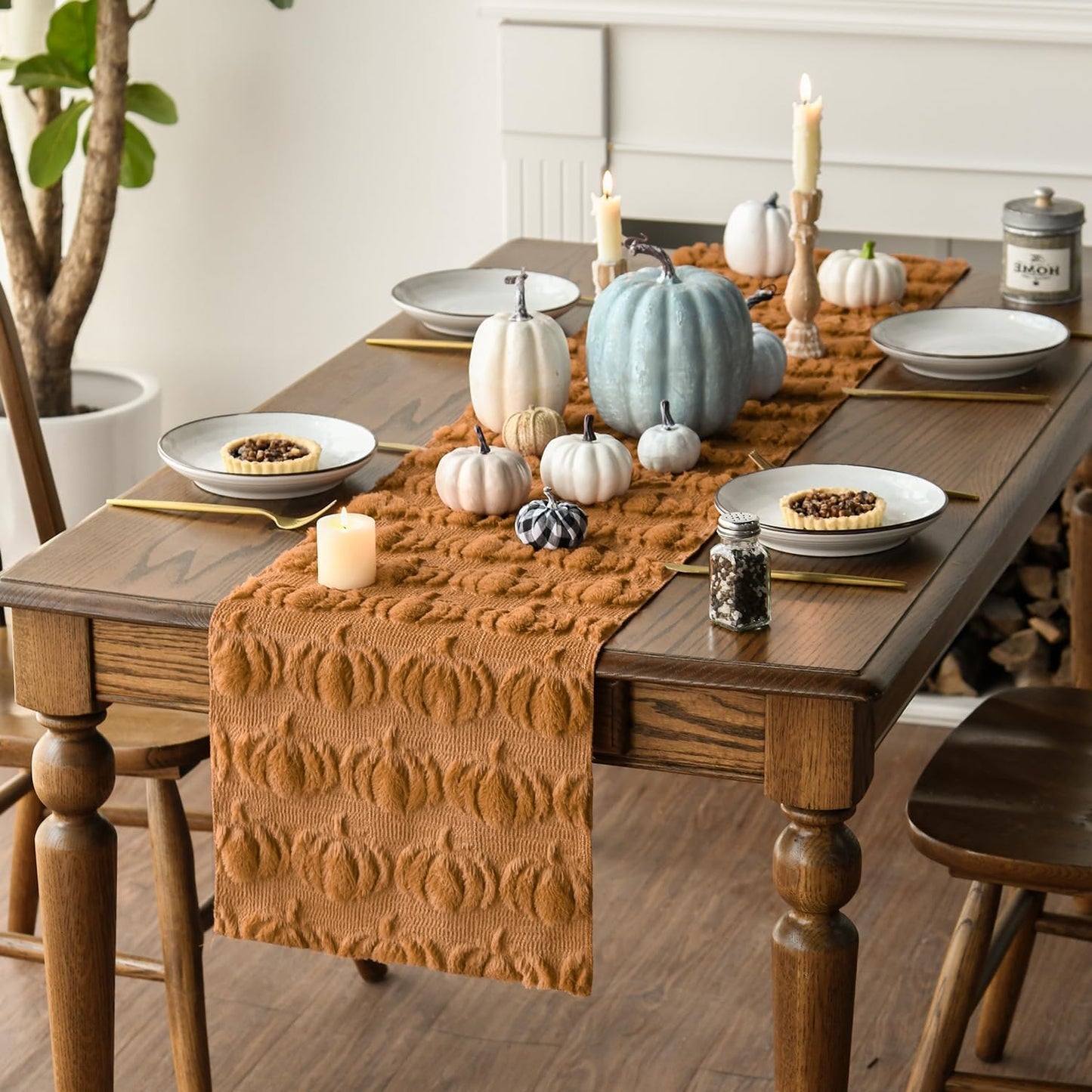 Pumpkin Textured Table Runner