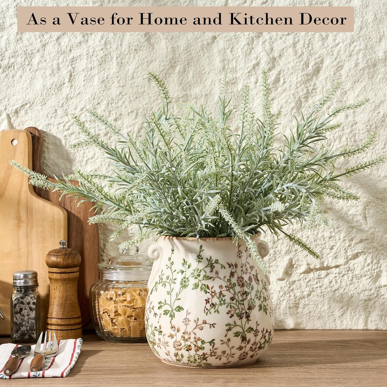 Floral Ceramic Kitchen Utensil Holder