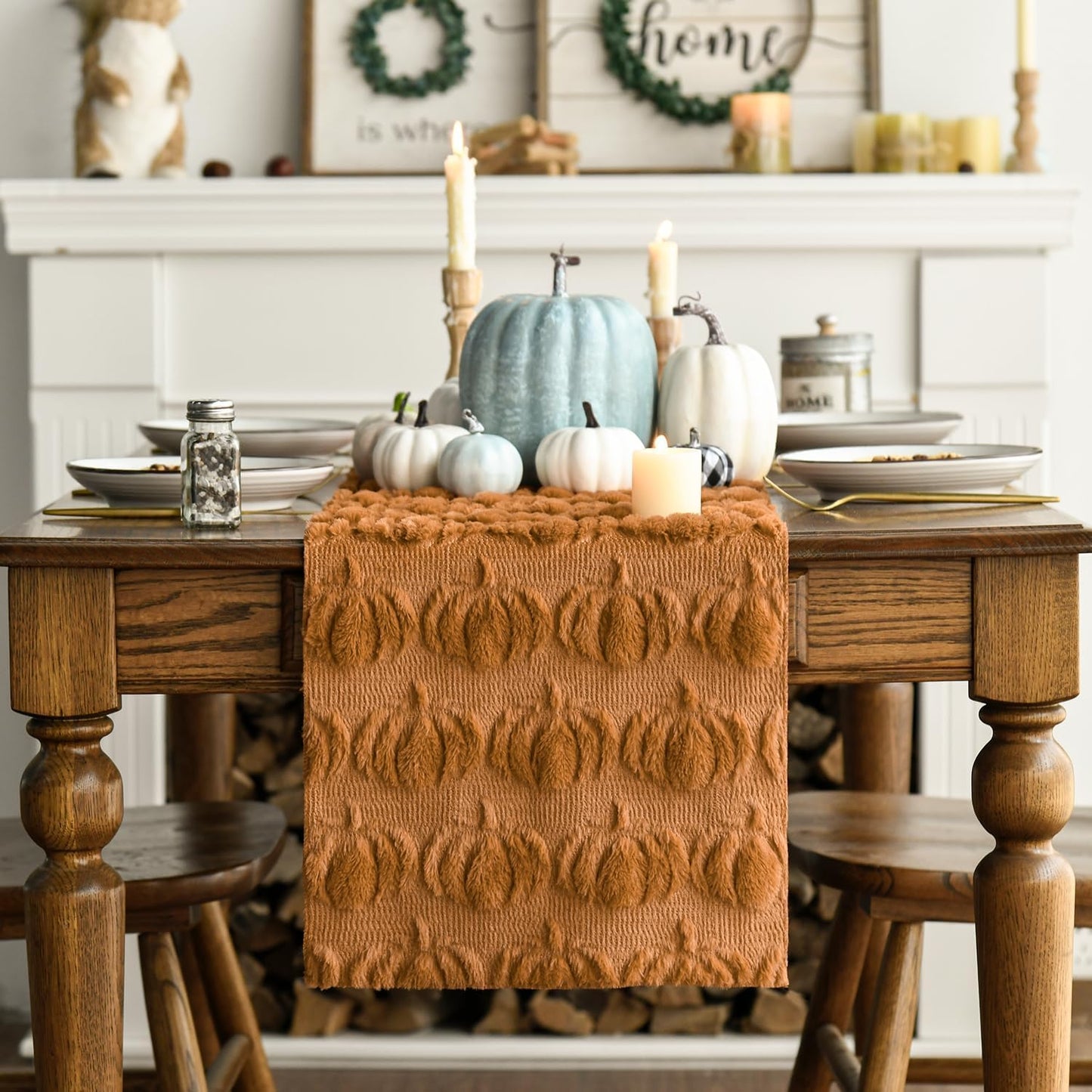 Pumpkin Textured Table Runner