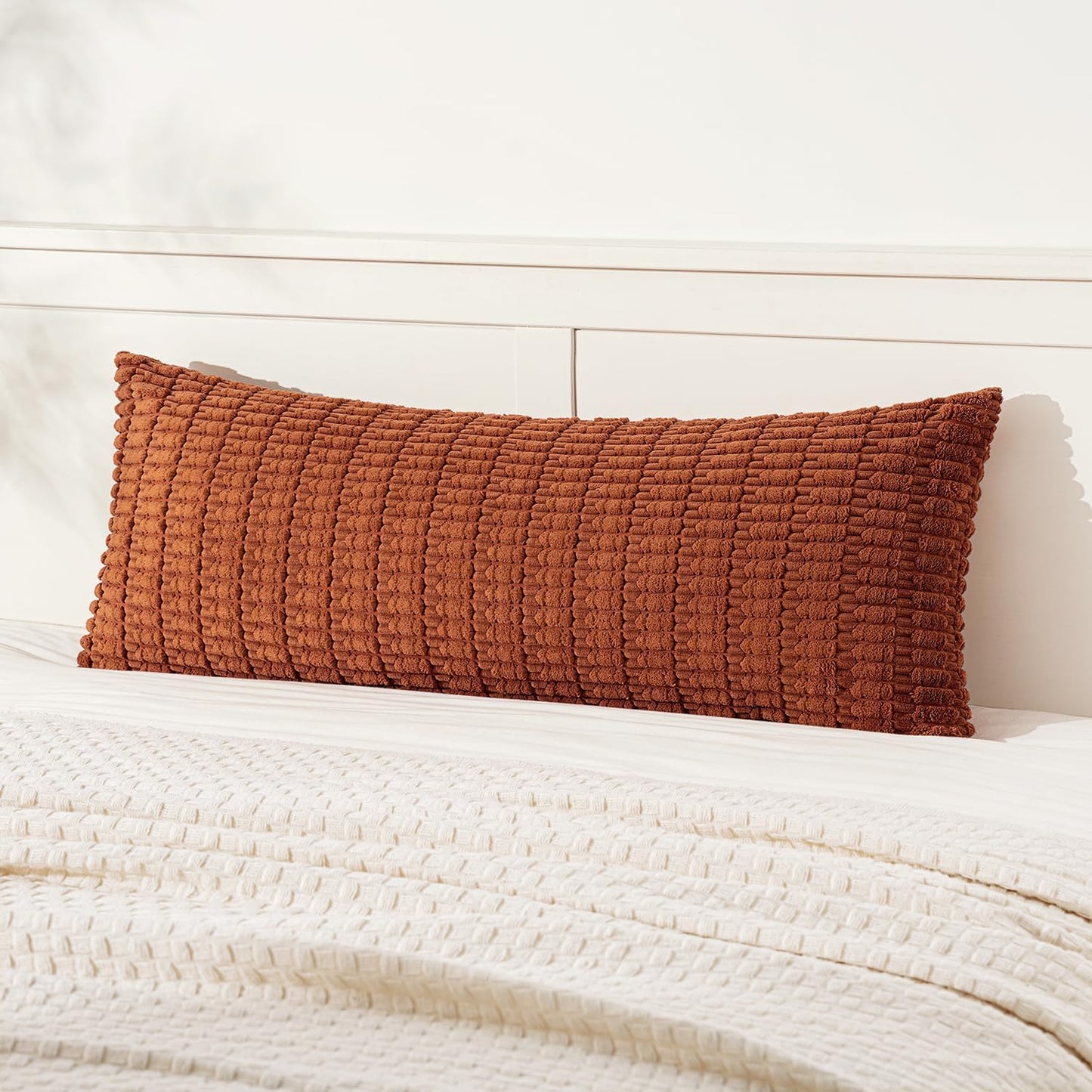 Boho Corduroy Decorative Throw Pillow Cover for Couch, Sofa & Bed