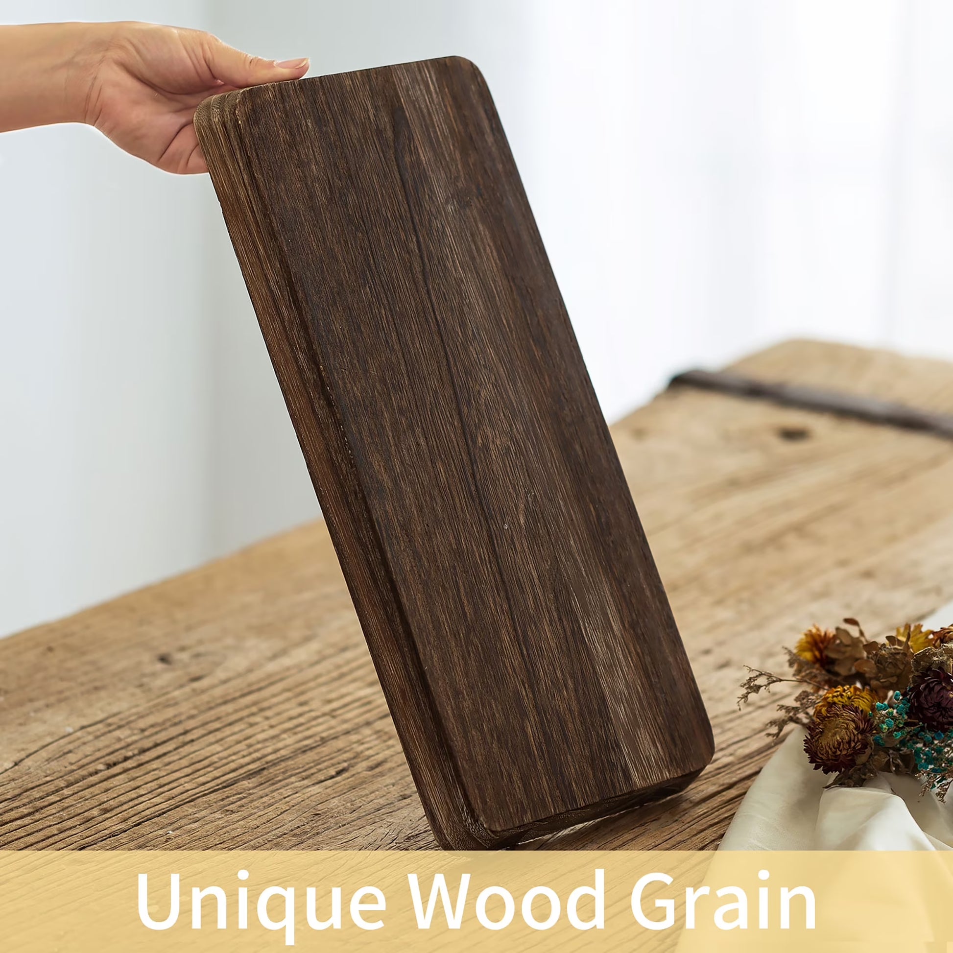 Rustic Wooden Decorative Dough Bowl