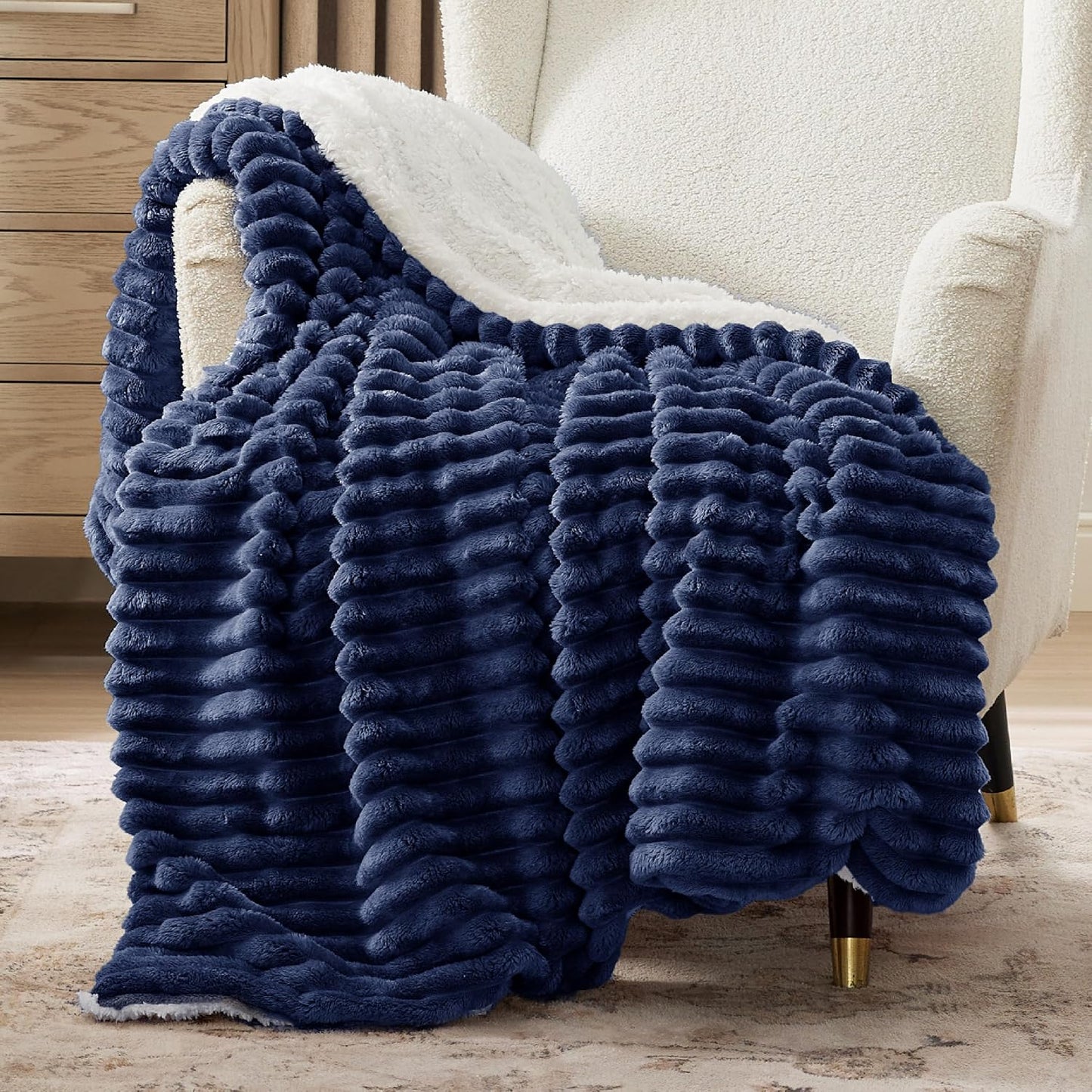 Luxury Sherpa Throw Blanket | Ultra Soft Cozy Fleece Blanket