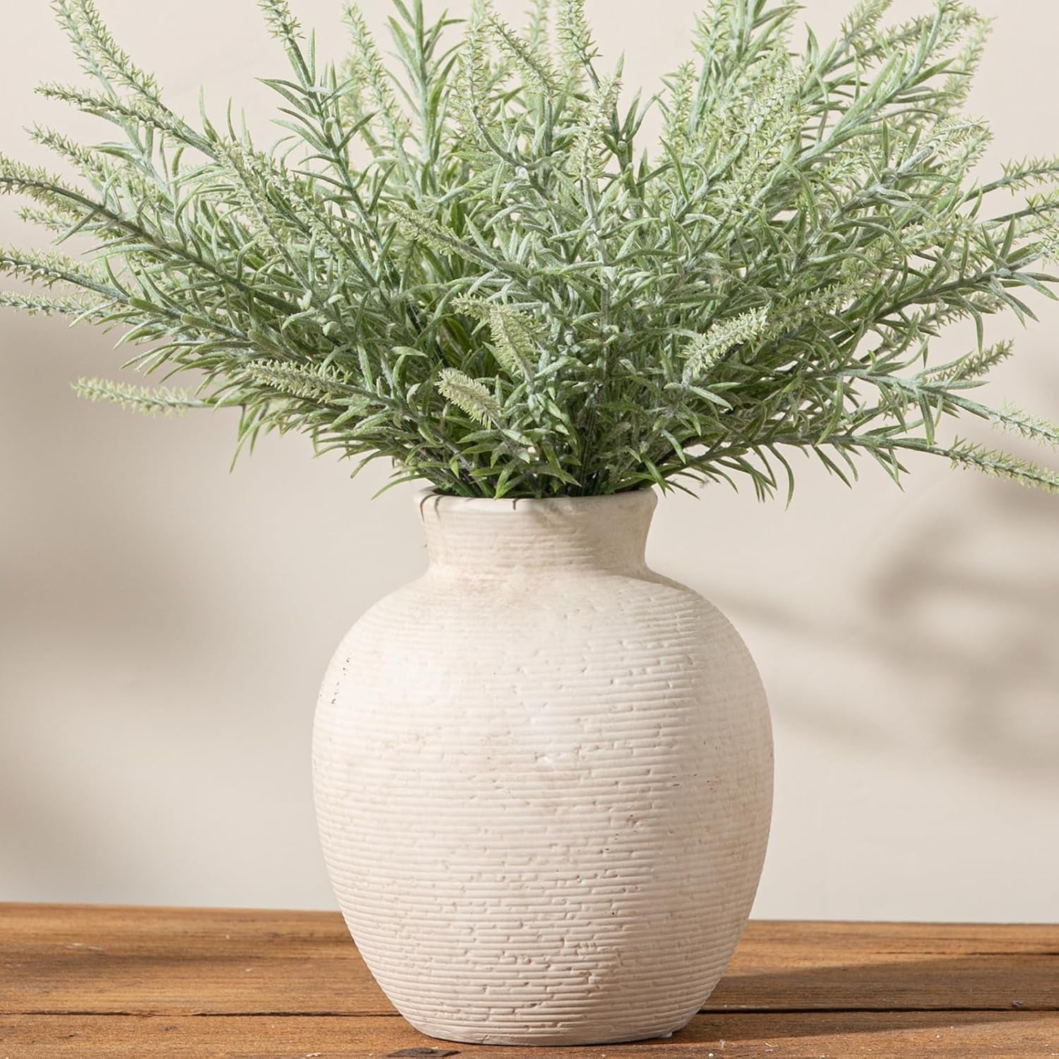 Rustic Ceramic Vase – 7.4" Farmhouse Decor