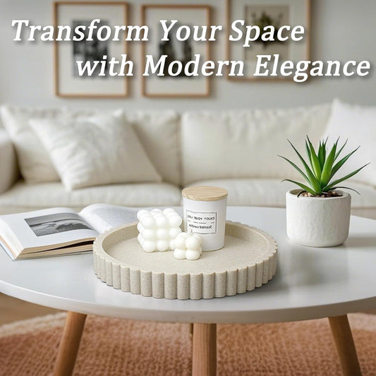 Round Decorative Concrete Tray