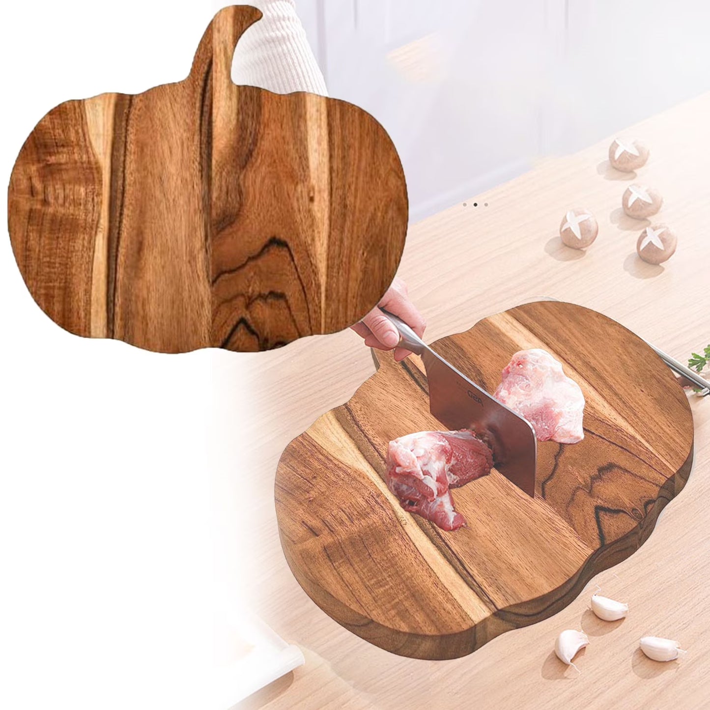 Pumpkin Acacia Wood Charcuterie Board