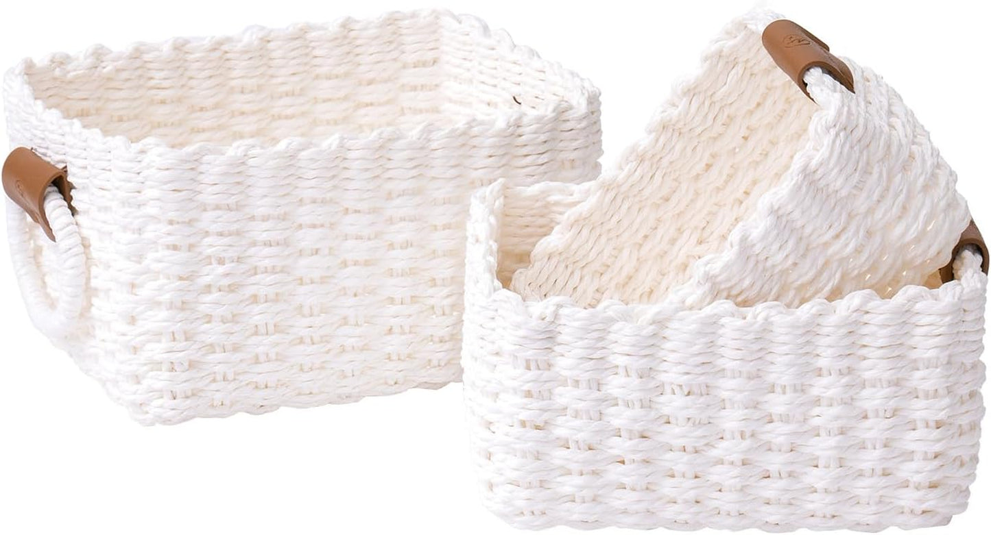 Woven Wicker Storage Basket Set